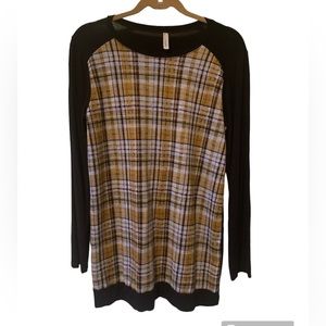 Celeste Plaid Long Sleeve Top Super Soft Size L Like New